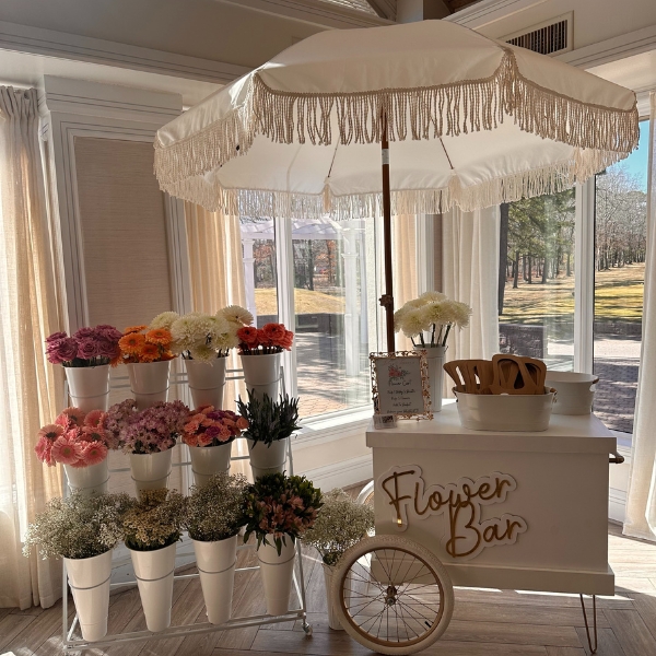 Bridal Shower Flower Decor at Blue Heron Pines