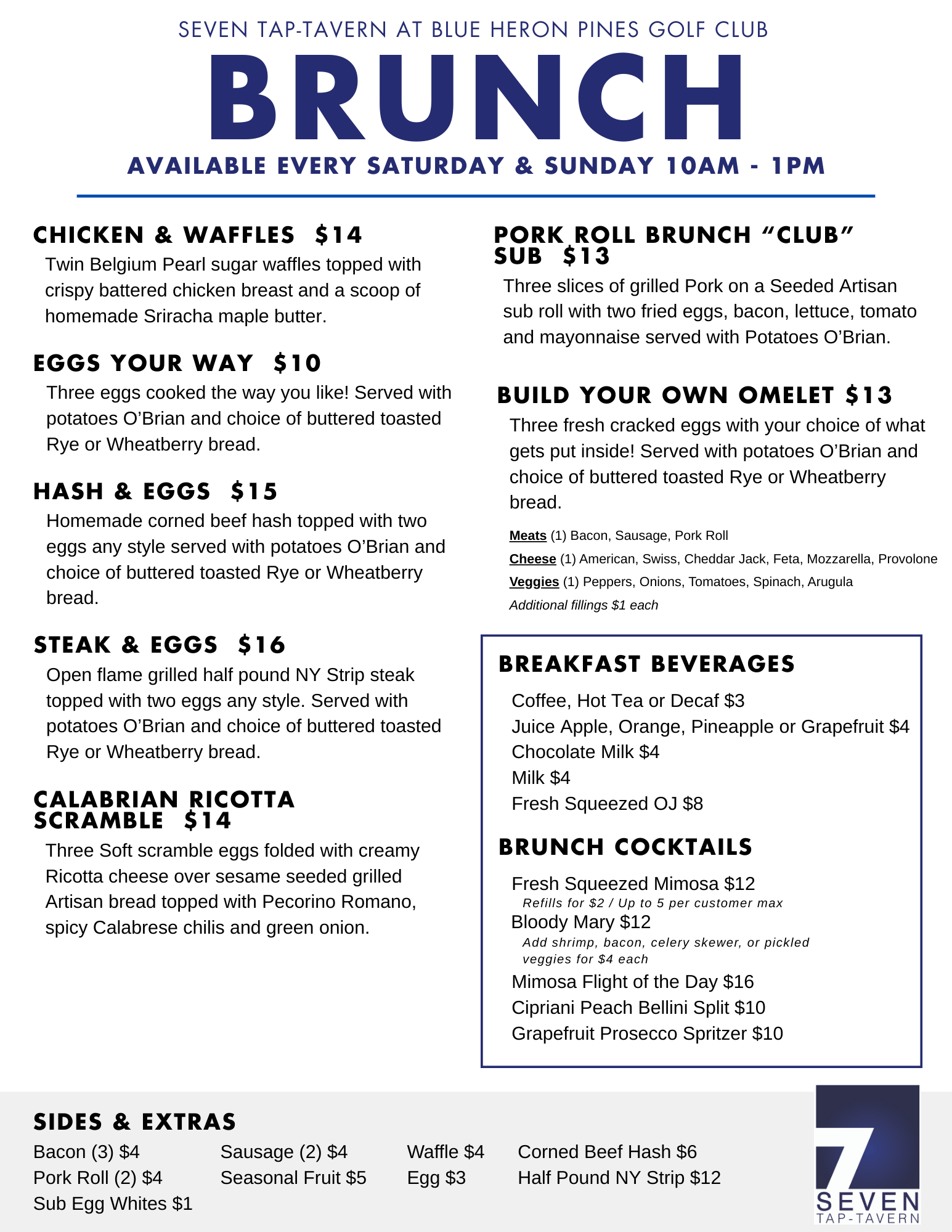Brunch menu