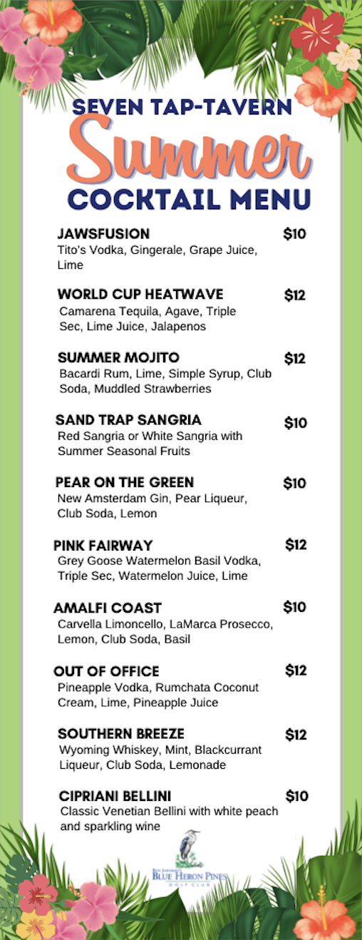 Summer Cocktail List