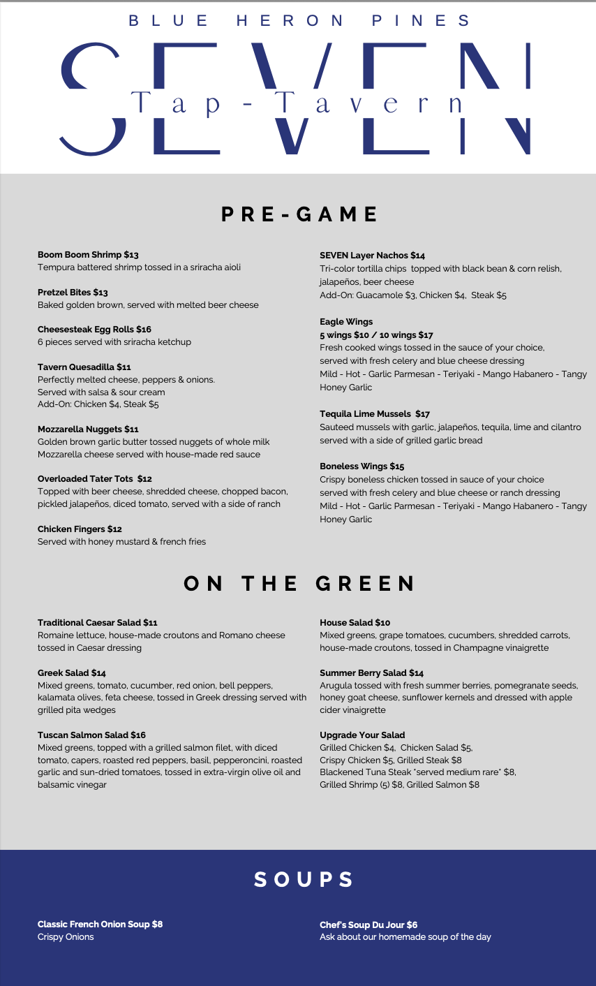 Summer Menu Page 1